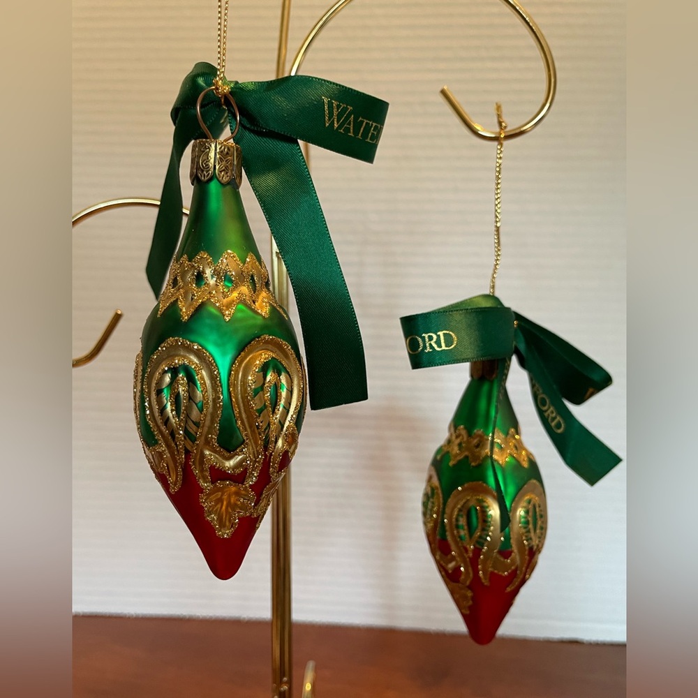 Waterford Peacock Grande Icicles Ornaments. Great Used Condition. - Picture 9 of 12